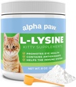 Alfa Paw - Človeška stopnja za hišne živali - Mačja lizina dodatek - dodatne storitve 5-10 Mesec oskrba - naravni lizin (8 Ounces/227 Grams)