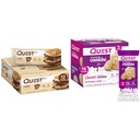 Quest Nutrition Protein Bars (12 Count) & Frosted Cookies Twin Pack (16 Cookies)