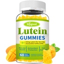 Lutein in Zeaksantin dopolnila Gumies z astaksantin & borovnica ekstrakt - Eye vitamini z Omega-3, vitamini A, C, E, D3 & cink za vid zdravje - sladkor brez sladkorja, mango aroma, 60 Count