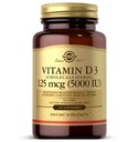 Solgar Vitamin D3 (Cholekalciferol) 125 MCG (5000 i.e.), 100 Softgels - pomaga ohranjati zdrave kosti in zobe - Imunski sistem podpora - Ne GSO, Gluten-free, Dairy Free - 100 Servings