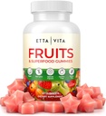 Super sadike Gumies Supplement for Bloating & Gut Health, 9 Supersade dodatek za odrasle in otroke, Colagen Booster - Imuniteta in antioksidant podporo, Non-GMO, pektin-bazen, Gluten-free, brez kapsul