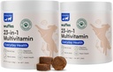 Wuffes 23-v-1 Žvečljivi pes multivitaminski in dopolnilni paket - Dog multivitaminski za majhne in velike pasme - 2 paket - 60 število