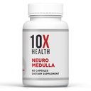 10X Health Neuro Medulla Brain Supplement - Nootropics Brain Support Supplement for Brain, Memory and Focus - Memory Supplements with Vitamin B1 & B3, Cink, Ginkgo Biloba & More - 60 kapsul
