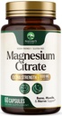 Magnezijev citrat 1000mg - visoka absorpcija Magnezijev dodatek podpira mišice, kosti, živcev in srca - ekstra moč Magnesio kompleksne tablete - Ne-GMO, Premium Energy Formula - 60 kapsul