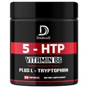 5 HTP dodatek 1010mg - 60 kapsul - 3in1 v kombinaciji z vitaminom B6, L-Triptofan - Udobno razpoloženje, zdravje možganov, upravljanje telesa in podpora imunskega sistema