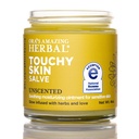 Touchy Skin Salve, Eczema Cream for Kids and Adults, Natural Sensitive Skin Treatment, Itch Cream, Calendula Ointment, Dry Skin Balm, Fragrance Free, Ora's Amazing Herbal, 4 oz