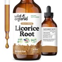 Wild & Organic Licorice Root Tinkture - Prebavna, Lung & Skin podpora - Licorice Root Extract tekoče kapljice - Vegan, Sladkor & Alkohol brez dodatka - 4 fl oz