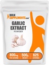BulkSupplements.com Česen ekstrakt v prahu - česen dodatek, zeliščni dodatek, Allium Sativum - Zeliščni & Gluten Free, 800mg na serviranje, 500g (1,1 lbs) (Pack of 1)
