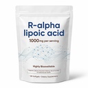 Alpha Lipoic Acid 1000mg with Coconut Oil, Superior Bioavailability Active Form, High Potency ALA Supplement for Nerve, Liver & Antioxidant Support, Gluten-Free, 120 Softgels(1pcs)