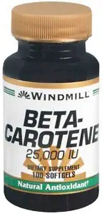 Posebno pakiranje 5 mlinov na veter BETA Carotene SOFGEL 25000 100SG