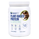 LeanFit Plant-Based Protein & Greens, Natural Chocolate, 20g Protein, 20 Servings, 1.35 Pound Tub