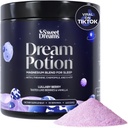 SweetDreams Potion Podpora za spanje Mešanica z magnezijevim glicinom, Glycine, L-Theanine & Kamilica - Brez sladkorja borovničev okus (30 strežnikov)