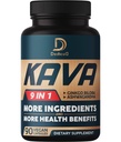 Kapsule Kava - 3-mesečna zaloga - 9 zelišč z Ginkgo Biloba, korenom Ashwagandha, andsko kakav, graviola list, kamilica, valerian, limonin balzam & lobanja - podpora Mood & Imune - 90 tablet