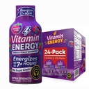 Vitamin Energija Mood+ Ekstra Energija Shot Tropical Berry 24 Pack, 260mg Naravni kofein, B-vitamini, Rhodiola, Kamilica, Mood & Energy Support, Zero Sugar, Gluten-free, Vegan, 1,93 fl oz