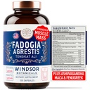 Fadogia Agrestis in Tongkat Ali dodatek - Fadogia Agrestis 600mg, 500mg Longjack Tongkat Ali za moške, Maca koren, Fenugreek, Ashwagandha, Saw Palmetto za podporo energije, Stamina, Vitalnost - 120Caps