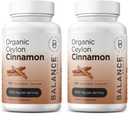 Balancebreens Certified Organic Ceylon Cinamon 1200mg dodatek - 120 Veg kapsule - srce, možgani in skupne funkcije podpora - brez tablete polnila (Pack of 2)