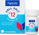 Hyland's No 12 Cell Salt Silicea 6X tablete, Acne in Blackhead zdravljenje, las in nohtov dodatek in krepitev, draženje kože, hitro raztapljanje tablete, 100 Število