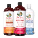 MaryRuth's Liquid Jutranji multivitamini: +Rast zraka (Peach Mango), Dnevna Wellness (Raspberry) in Nighttime Multimineral (Coconut) 