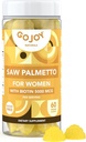 Saw Palmetto Gummies - 500mg Saw Palmetto za ženske s 5000mcg Biotin & 10mg cink - Non-GMO, Sugar, Gluten & Soy-free, Vegan - 3.-party Lab Tested, 30-dnevno dobavo, 60 Žvečljivi gumiji