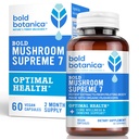 Bold Botanica goba Supreme 7 – goba dodatek – Organic Extracts of Turkey Tail, Chaga, Phellinus, Reishi, Cordyceps, Maitake, Shiitake for Imune Support & Optimal Wellness, 60 Caps