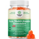 Teen Multivitamine Gummies 12-17 - Teen Boys & Girls Gummy Vitamini za boljšo kožo, Imunska moč, Mood & Energy Support - Najstnica dekle & fant dopolnila z Zn, Mg, Vitamin A, C, D & E - 60 Ct