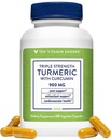 Vitamin Shoppe Trojna moč Kurkumin 900mg, Podpira skupno mobilnost in zagotavlja antioksidant prednosti & 5 mg bioperina za povečanje absorpcijo hranil - enkrat dnevno (60 kapsul)