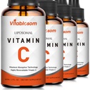 Liposomski vitamin C 2000mg Tekoči za odrasle, visoka absorpcija VIT C, povečanje vitamina C, za imunski sistem in antioksidant, 60ML (4 steklenice)