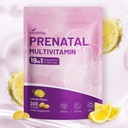 VivoNu Prenatal Multivitamin, Prenatal Vitamins for Women, Vitamin C D3, K2, B6, B12 with Folic Acid, DHA, Choline, Biotin, Probiotic, Iron, Calcium, Zinc & Magnesium, Lemon Flavor, 300 Softgels