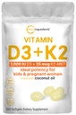 Mikro sestavine Vitamin D3 1.000 i.e. + K2 MK-7 25 μg, 300 softgels 