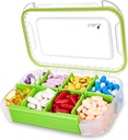 Fullicon velike tablete Organizator z 8 Kompartmenti, Vlaga dokaz tablete potovalne škatle z Odstranljivi Diverter, Dnevne tablete vsebnik z Lables, Pill Case za vitamin, ribje olje, dodatek (Počisti zelena)