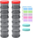 2 Pack 7 dan tablete Organizator primera zlaganje tedenski dodatki vitamini tablete imetnik Dispenser Velika prosojna črna z ekstra Lid