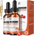 Magnezij Glycinate Tekoče kapljice,1000 mg Tekoči magnezij dodatek z bromelainom, vitamin B6 C D, visoka absorpcija Magnezijev kompleks za noč, mišice in energijo podpora, 1 Fl Oz (Pack of 2)