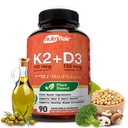 NutriFlair Vitamini D3 (5000iu/125mcg) + K2 (kot Mk7) - Narejeni z rastlinsko bazičnimi sestavinami Plus izvleček črnega popra BioPerine, 90 kapsul - podpira zdravo imuno, srce in zdravje - tablete, ki niso GMO