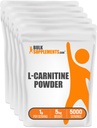 BulkSupplements.com L-Carnitine Powder - Carnitine Supplement, Aminokisline dodatek - Unflavored & Gluten Free, 1g na serviranje, 1kg (Pack of 5) (11 lbs)