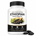 Purelynutrient Solsone Ethiopian Black Seed Oil Softgels with 4.64% Thymoquinone, Cold Pressed Black Cumin Seed for Digestive Ease, Balanced Immune Support & Natural Mental Clarity, Non‑Gmo, 60 Count