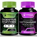 WELLNESS LABSRX Digestive Enzymes Capsules | Nattokinase Capsules | Bundle