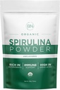 Spirulina Powder Organic 225g - 64 Servisi 3,5g Servisna velikost - USDA Certified - RAW Nutrient Dens Več kot 70% beljakovin na serviranje - Najčistejši vir Veganov protein - Superfood