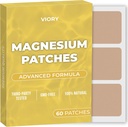 Magnezij obliži (Pack of 60) - 100% naravni obliž za ženske in moške - s kalcij - Podpora mišic in kosti, Umirjanje - Izboljšana formula