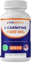 Vitamatni L-karnitin fumarat 1000 mg - 120 rastlinskih kapsul (1 steklenica)
