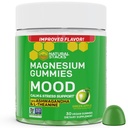 Mood Magnezij Gumies - 200mg Magnezijev Citrat & 125mg Sensoril Ashwagandha Gumies - z L Theanine za mirno in stresno podporo - Mag Citrat in Ashwagandha dodatek - 30 Zelena Apple žvečilke