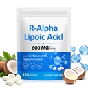 R-Alpha Lipoic Acid 600mg Per Serving for Energy Level, Vitality, Cognitive, Antioxidant Support, with MCT Oil, High Absorption|Non-GMO, Gluten Free, No Soy, 120 Pcs