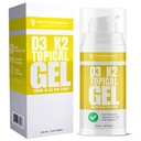 Vitamin D3 K2 Največja jakost Topični gel - 15000+ IU Na črpalko - Sunshine Vitamin - Podpira zdravje kosti in sklepov, Imunska podpora - En mesec dobave