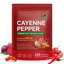 Cayenne Pepper Capsules, 12-in-1 Botanical Blend with Turmeric, Beetroot, Hawthorn, Grape Seed & Black Pepper, Supports Circulation, Energy & Digestion, 240 Softgels