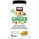 FORCE FACTOR Nežni ingver žveči za slabost lajšanje, gibanje bolezen, in jutranja bolezen, Ginger dodatek z vitaminom B6 za digestivno podporo, Non-GMO, medeno-lemon ingver aroma, 60 Soft Chews