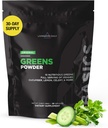 Livingood Daily Basic Greens Powder, Super Greens Drink Mešanica s Spirulina, Brokoli, Kale, pšenična trava & Klorella, organska rastlinska mešanica, Vegan, Gluten brez, ne GSO, 30 Servinga