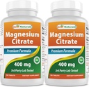 Najboljši naravni magnezijev citrat (Citrato de Magnesio) 400mg 250 tablet (400 mg elementarnega magnezija na 2 tableti) (2)