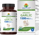 Brieofood Organic Česen 1500mg, 45 Serving, vegetarijanec, Gluten brez, 90 vegetarijanske tablete