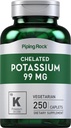 Piping Rock kelirani kalij dodatek 99mg 