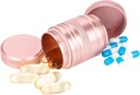 Kovinske tablete za tablete Primer 2 krat na dan - Dnevne tablete Zabojnik Portable Travel Medicine Imetnik za Žepna Purse Medicine Organizator za vitamin / Ribje olje / Dobavitelji