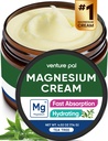 Venture Pal Magnezij losjon, Topical Magnezij krema za spanje, noge Cramps & bolečine, mišice sprostitev, miren, vlažilni dodatek s kokosovim oljem, karitejevo maslo in hialuronska kislina, varno za otroke